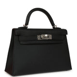 Hermes Kelly Sellier 20 Black Epsom Palladium Hardware - Thumbnail View 2
