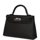 Hermes Kelly Sellier 20 Black Epsom Palladium Hardware - Thumbnail View 5