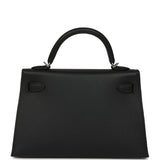 Hermes Kelly Sellier 20 Black Epsom Palladium Hardware - Thumbnail View 4