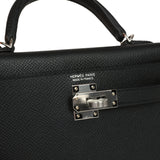 Hermes Kelly Sellier 20 Black Epsom Palladium Hardware - Thumbnail View 7