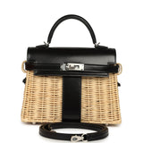Hermes Mini Picnic Kelly 20 Black Box Palladium Hardware - Thumbnail View 1