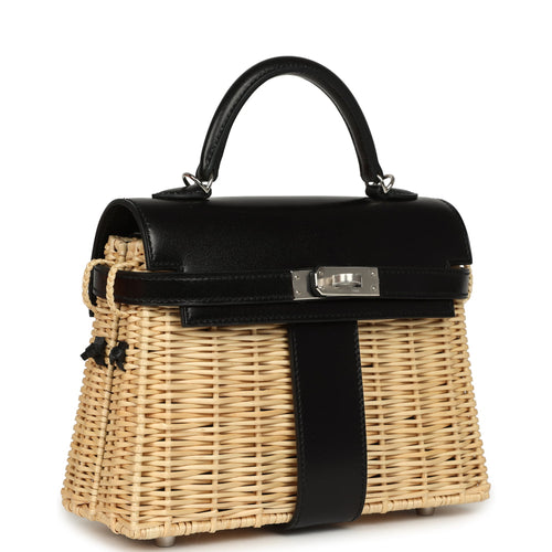 Hermes Mini Picnic Kelly 20 Black Box Palladium Hardware
