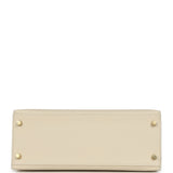 Hermes Special Order (HSS) Kelly Sellier 28 Craie and Gris Mouette Epsom Permabrass Hardware - Thumbnail View 6