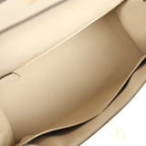 Hermes Special Order (HSS) Kelly Sellier 28 Craie and Gris Mouette Epsom Permabrass Hardware - Thumbnail View 8