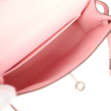 Hermes Kelly Sellier 20 Rose Sakura Chevre Mysore Palladium Hardware - Thumbnail View 8