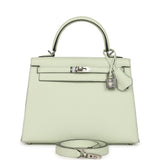 Hermes Kelly Sellier 25 Vert Fizz Epsom Palladium Hardware - Thumbnail View 1