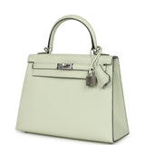 Hermes Kelly Sellier 25 Vert Fizz Epsom Palladium Hardware - Thumbnail View 5