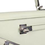 Hermes Kelly Sellier 25 Vert Fizz Epsom Palladium Hardware - Thumbnail View 7