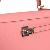 Pre-owned Hermes Kelly Sellier 25 Rose Confetti Epsom Palladium Hardware - Thumbnail View 7