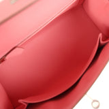 Pre-owned Hermes Kelly Sellier 25 Rose Confetti Epsom Palladium Hardware - Thumbnail View 8