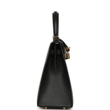 Hermes Kelly Sellier 25 Black Verso Madame Gold Hardware - Thumbnail View 3