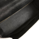 Vintage Hermes Kelly Sellier 32 Black Shiny Varanus Niloticus Lizard Gold Hardware - Thumbnail View 8