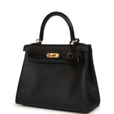 Hermes Kelly Retourne 25 Black Swift and Varanus Niloticus Lizard Touch Gold Hardware - Thumbnail View 5