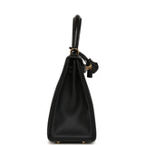Hermes Kelly Retourne 25 Black Swift and Varanus Niloticus Lizard Touch Gold Hardware - Thumbnail View 3