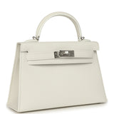Hermes Kelly Sellier 20 New White Epsom Palladium Hardware - Thumbnail View 2