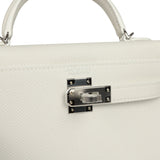 Hermes Kelly Sellier 20 New White Epsom Palladium Hardware - Thumbnail View 7
