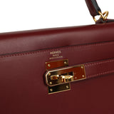 Pre-owned Hermes Kelly Sellier 28 Rouge H Sombrero Gold Hardware - Thumbnail View 7