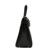 Pre-owned Hermes Kelly Sellier 28 Black Epsom Palladium Hardware - Thumbnail View 3