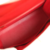 Vintage Hermes Kelly Sellier 32 Rouge Vif Box Gold Hardware - Thumbnail View 8