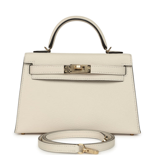 Hermes Special Order (HSS) Kelly Sellier 20 Nata Verso Chevre Mysore Permabrass Hardware