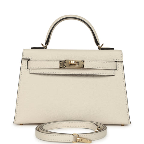 Hermes Special Order (HSS) Kelly Sellier 20 Nata Verso Chevre Mysore Permabrass Hardware