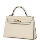 Hermes Special Order (HSS) Kelly Sellier 20 Nata Verso Chevre Mysore Permabrass Hardware - Thumbnail View 5