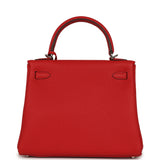 Hermes Kelly Retourne 25 Rouge Radieux Togo Palladium Hardware - Thumbnail View 4