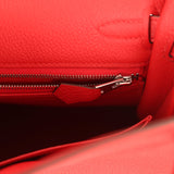 Hermes Kelly Retourne 25 Rouge Radieux Togo Palladium Hardware - Thumbnail View 9
