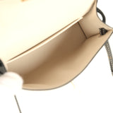 Hermes Special Order (HSS) Kelly Sellier 20 Craie and Black Epsom Permabrass Hardware - Thumbnail View 8