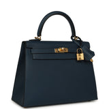 Hermes Kelly Sellier 25 Bleu Navy Epsom Gold Hardware - Thumbnail View 2