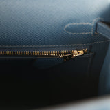 Hermes Kelly Sellier 25 Bleu Navy Epsom Gold Hardware - Thumbnail View 9