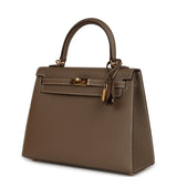 Pre-owned Hermes Kelly Sellier 25 Etoupe Epsom Gold Hardware - Thumbnail View 5
