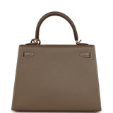 Pre-owned Hermes Kelly Sellier 25 Etoupe Epsom Gold Hardware - Thumbnail View 4