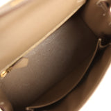 Pre-owned Hermes Kelly Sellier 25 Etoupe Epsom Gold Hardware - Thumbnail View 8