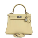 Hermes Kelly Retourne 25 Jaune Milton Swift Palladium Hardware - Thumbnail View 1