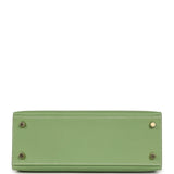 Hermes Special Order (HSS) Kelly Sellier 25 Vert Criquet Epsom Permabrass Hardware - Thumbnail View 6