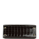 Hermes Kelly Sellier 25 Graphite Shiny Alligator Gold Hardware - Thumbnail View 6