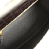 Hermes Kelly Sellier 25 Graphite Shiny Alligator Gold Hardware - Thumbnail View 8