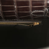 Hermes Kelly Sellier 25 Graphite Shiny Alligator Gold Hardware - Thumbnail View 9
