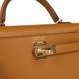 Hermes Special Order (HSS) Kelly Sellier 20 Caramel Verso Chevre Mysore Gold Hardware - Thumbnail View 7