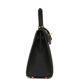 Hermes Kelly Sellier 25 Black Epsom Gold Hardware - Thumbnail View 3