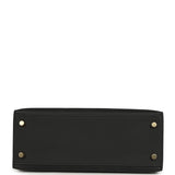 Hermes Kelly Sellier 25 Black Epsom Gold Hardware - Thumbnail View 6