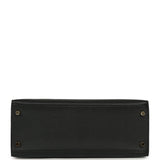 Pre-owned Hermes Special Order (HSS) Kelly Sellier 28 Black Chevre Mysore Permabrass Hardware - Thumbnail View 6