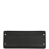 Pre-owned Hermes Special Order (HSS) Kelly Sellier 28 Black Chevre Mysore Permabrass Hardware - Thumbnail View 6
