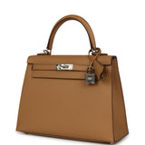 Hermes Kelly Sellier 25 Biscuit Epsom Palladium Hardware - Thumbnail View 5
