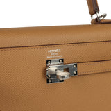 Hermes Kelly Sellier 25 Biscuit Epsom Palladium Hardware - Thumbnail View 7