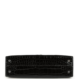 Hermes Kelly Sellier 20 Black Shiny Alligator Palladium Hardware - Thumbnail View 6
