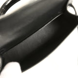 Hermes Kelly Sellier 20 Black Shiny Alligator Palladium Hardware - Thumbnail View 8