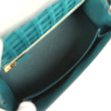 Pre-owned Hermes Kelly Sellier 25 Vert Bosphore Shiny Alligator Gold Hardware - Thumbnail View 8