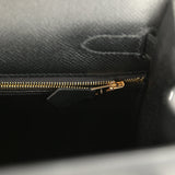 Pre-owned Hermes Kelly Sellier 32 Black Epsom Gold Hardware - Thumbnail View 9